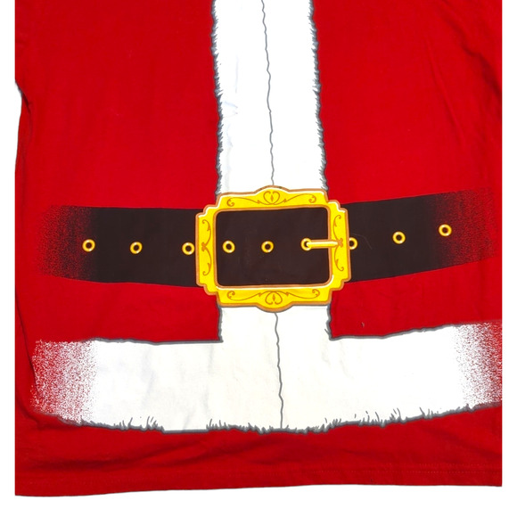 HOLIDAY TIME Santa Claus Christmas Red T-shirt Men's XL Holidays - Picture 2 of 5